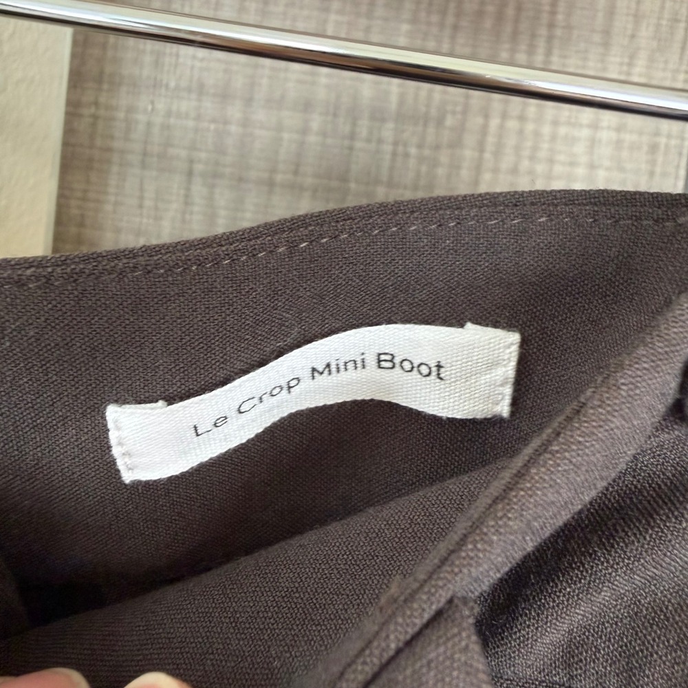 NWT Frame Espresso Brown Le Crop Mini Boot Trouser Pants Size 6 - Picture 13 of 14